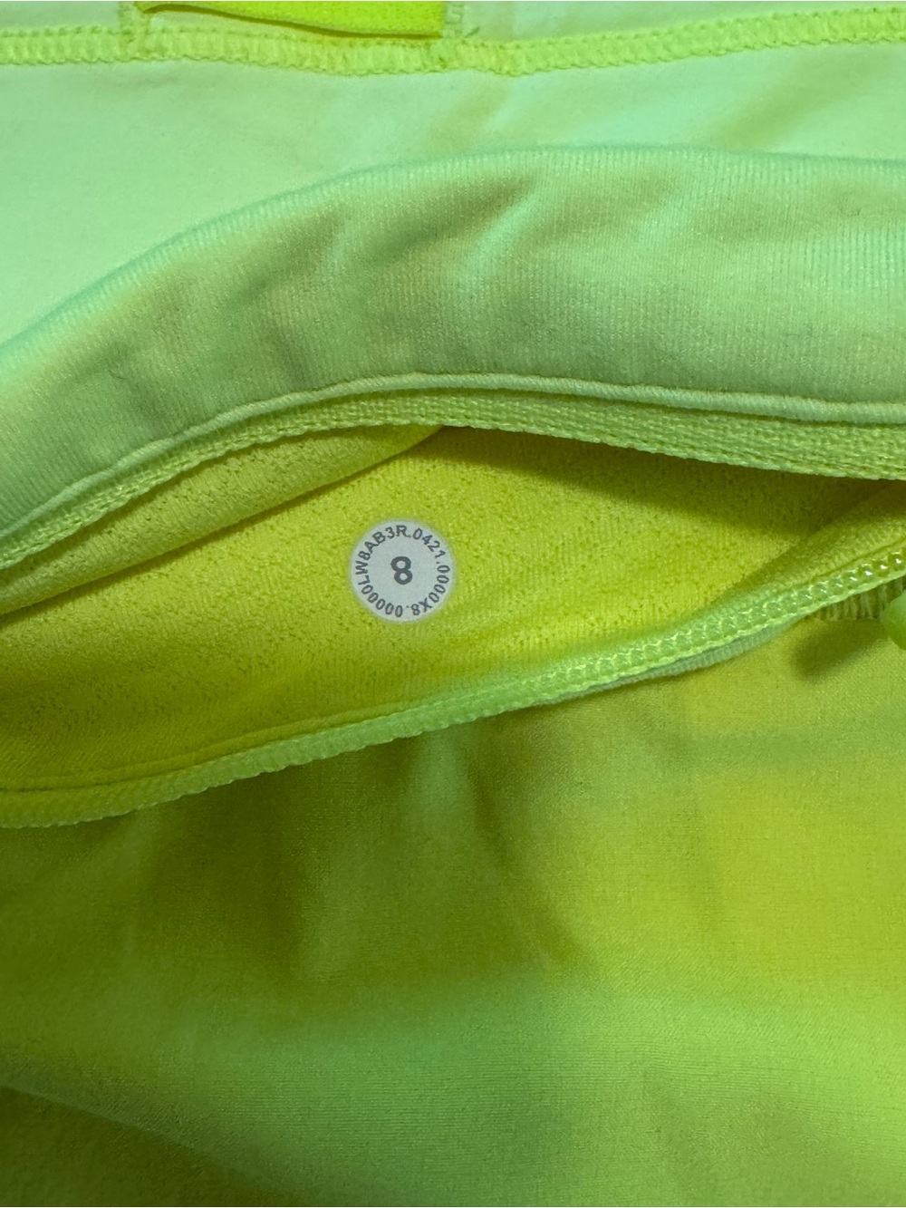 Lululemon Women’s Neon Yellow Tennis Skirt & Strappy Sports Bra Set Size 8 - Picture 3 of 9